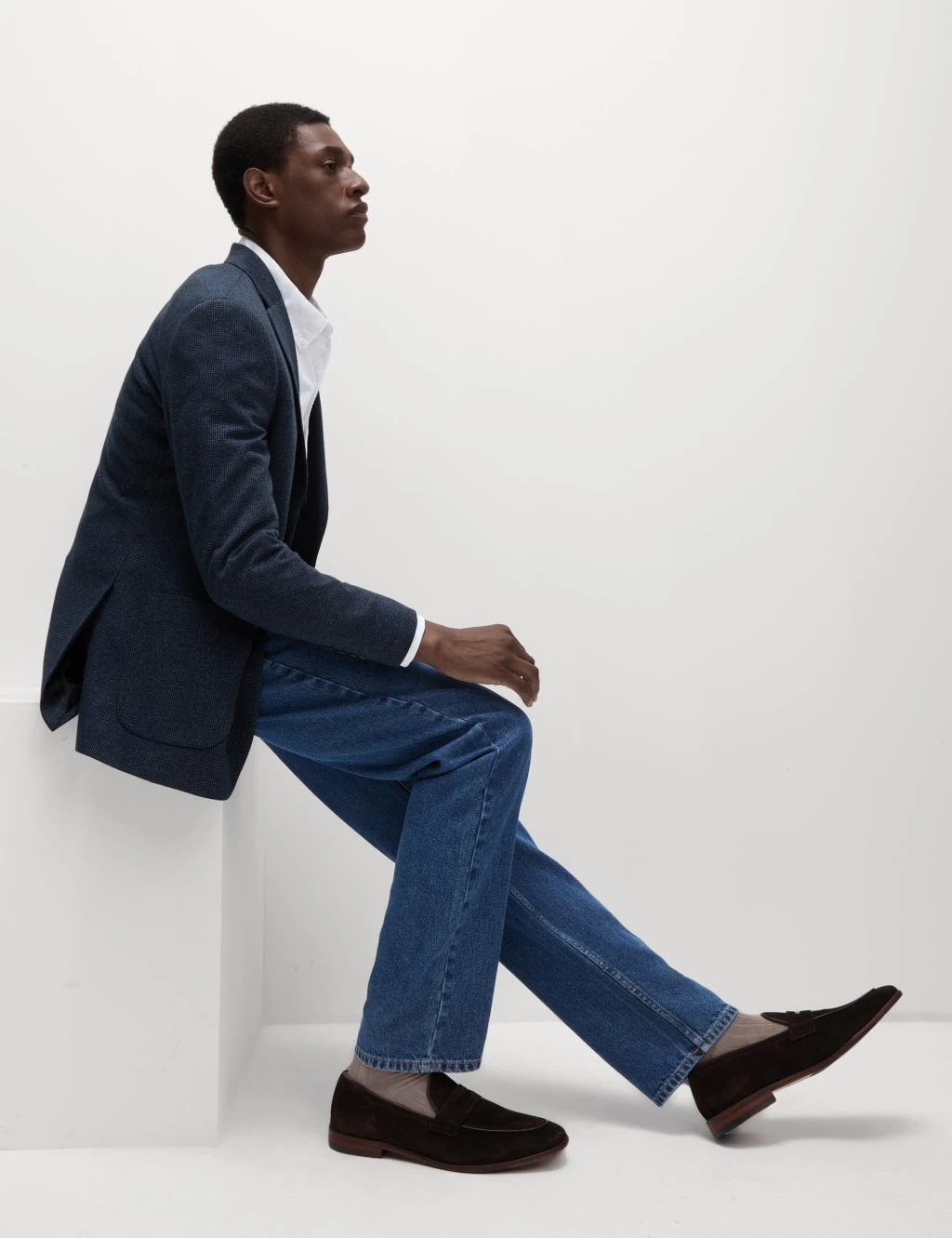 Tailored Fit Cotton Rich Puppytooth Blazer 12 Tailored Fit Cotton Rich Puppytooth Blazer - Image 12