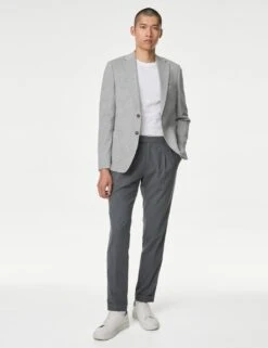 Tailored Fit Cotton Rich Puppytooth Blazer 39 Tailored Fit Cotton Rich Puppytooth Blazer -Marksandspencer Sale Store tailored fit cotton rich puppytooth blazer 17