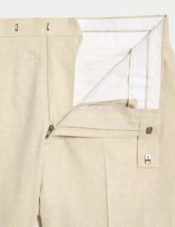 Tailored Fit Italian Performance Linen Blend Suit Trousers -Marksandspencer Sale Store tailored fit italian linen miracle trousers