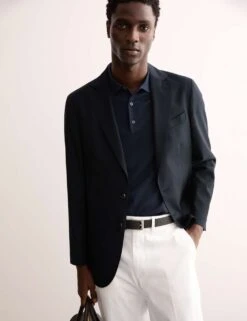 Jaeger Tailored Fit Italian Pure Wool Blazer -Marksandspencer Sale Store tailored fit italian pure wool blazer 11