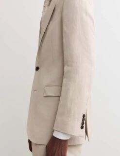 Jaeger Tailored Fit Silk & Linen Blend Suit Jacket -Marksandspencer Sale Store tailored fit linen blend suit jacket 3