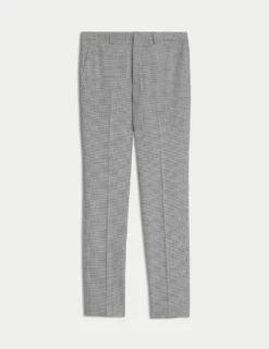 Tailored Fit Puppytooth Flat Front Trousers -Marksandspencer Sale Store tailored fit puppytooth flat front trousers 13