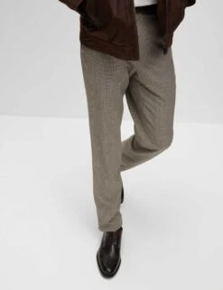Tailored Fit Puppytooth Flat Front Trousers -Marksandspencer Sale Store tailored fit puppytooth flat front trousers 15