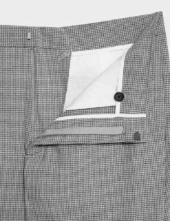 Tailored Fit Puppytooth Flat Front Trousers -Marksandspencer Sale Store tailored fit puppytooth flat front trousers 7