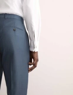 Jaeger Tailored Fit Pure Wool Textured Suit Trousers -Marksandspencer Sale Store tailored fit pure wool textured suit trousers 12