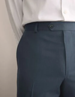 Jaeger Tailored Fit Pure Wool Textured Suit Trousers -Marksandspencer Sale Store tailored fit pure wool textured suit trousers 13