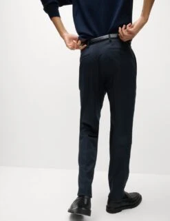 Tailored Fit Stretch Smart Trousers -Marksandspencer Sale Store tailored fit single pleat trousers 10