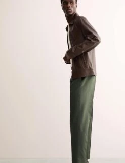 Jaeger Tailored Fit Twill Cotton Linen Trousers -Marksandspencer Sale Store tailored fit twill cotton linen trousers 17