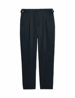 Jaeger Tailored Fit Twill Cotton Linen Trousers -Marksandspencer Sale Store tailored fit twill cotton linen trousers