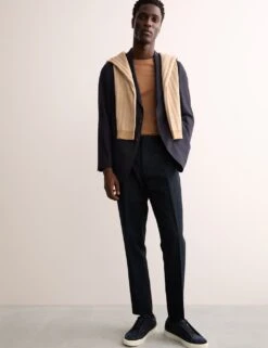 Jaeger Tailored Fit Twill Cotton Linen Trousers -Marksandspencer Sale Store tailored fit twill cotton linen trousers 8