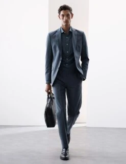 Tailored Fit Performance Trousers 36 Tailored Fit Performance Trousers -Marksandspencer Sale Store tailored fit wool blend trousers 7