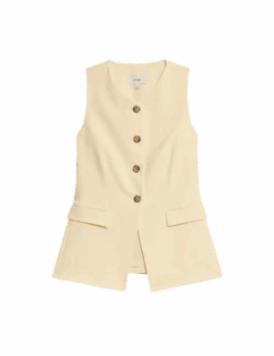 Tailored Single Breasted Longline Waistcoat -Marksandspencer Sale Store tailored single breasted longline waistcoat