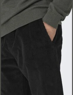 Only & Sons Tapered Fit Corduroy Elasticated Waist Trousers -Marksandspencer Sale Store tapered fit corduroy elasticated waist trousers 14