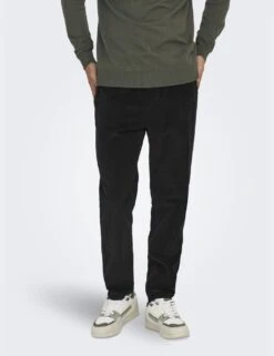 Only & Sons Tapered Fit Corduroy Elasticated Waist Trousers -Marksandspencer Sale Store tapered fit corduroy elasticated waist trousers 16