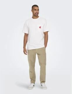 Only & Sons Tapered Fit Corduroy Elasticated Waist Trousers -Marksandspencer Sale Store tapered fit corduroy elasticated waist trousers 6