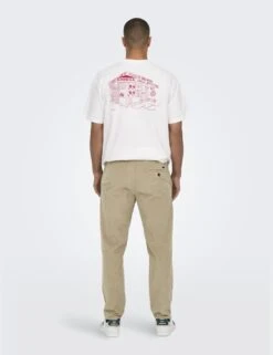 Only & Sons Tapered Fit Corduroy Elasticated Waist Trousers -Marksandspencer Sale Store tapered fit corduroy elasticated waist trousers 9