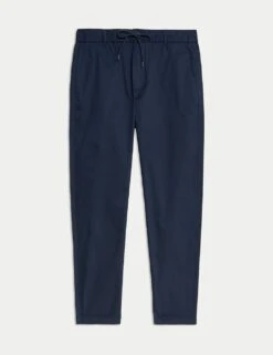 Super Lightweight Tapered Fit Elasticated Waist Trousers 34 Super Lightweight Tapered Fit Elasticated Waist Trousers -Marksandspencer Sale Store tapered fit elasticated waist trousers 6
