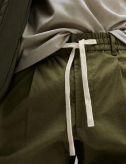 Tapered Fit Cotton Linen Blend Elasticated Trousers -Marksandspencer Sale Store tapered fit linen blend elasticated trousers 8