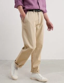 Tapered Fit Pure Cotton Flat Front Trousers 18 Tapered Fit Pure Cotton Flat Front Trousers -Marksandspencer Sale Store tapered fit pure cotton flat front trousers 6