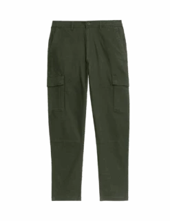 Tapered Fit Stretch Cargo Trousers -Marksandspencer Sale Store tapered fit stretch cargo trousers