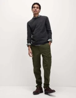 Tapered Fit Stretch Cargo Trousers -Marksandspencer Sale Store tapered fit stretch cargo trousers 5