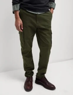 Tapered Fit Stretch Cargo Trousers -Marksandspencer Sale Store tapered fit stretch cargo trousers 8