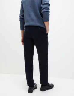 Tapered Fit Twin Pleat Stretch Chinos -Marksandspencer Sale Store tapered fit twin pleat chinos 2