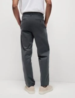Tapered Fit Twin Pleat Stretch Chinos -Marksandspencer Sale Store tapered fit twin pleat chinos 6
