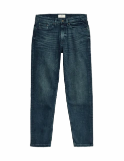 Tapered Fit Vintage Wash Stretch Jeans -Marksandspencer Sale Store tapered fit vintage wash stretch jeans 1