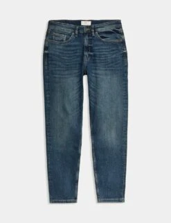 Tapered Fit Vintage Wash Stretch Jeans -Marksandspencer Sale Store tapered fit vintage wash stretch jeans 5