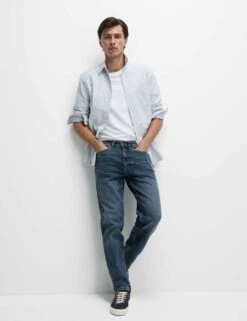 Tapered Fit Vintage Wash Stretch Jeans -Marksandspencer Sale Store tapered fit vintage wash stretch jeans 6