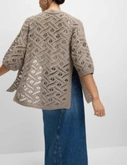 Textured Edge To Edge Longline Cardigan -Marksandspencer Sale Store textured edge to edge longline cardigan 13