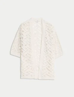 Textured Edge To Edge Longline Cardigan -Marksandspencer Sale Store textured edge to edge longline cardigan 6