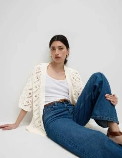 Textured Edge To Edge Longline Cardigan -Marksandspencer Sale Store textured edge to edge longline cardigan 9