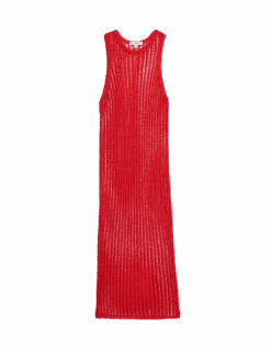 Textured Openstitch Midi Knitted Dress -Marksandspencer Sale Store textured openstitch midi knitted dress
