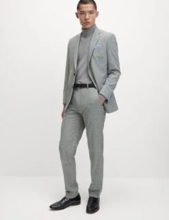 Regular Fit Textured Puppytooth Suit Trousers -Marksandspencer Sale Store textured puppytooth stretch trousers 3
