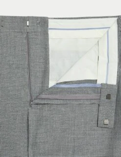 Regular Fit Textured Puppytooth Suit Trousers -Marksandspencer Sale Store textured puppytooth stretch trousers 6