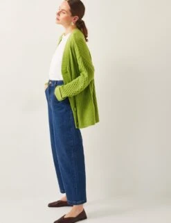 MONSOON Textured V-Neck Oversized Cardigan -Marksandspencer Sale Store textured v neck oversized cardigan 7