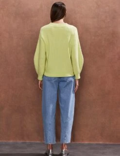 Textured V-Neck Relaxed Jumper -Marksandspencer Sale Store textured v neck relaxed jumper 5