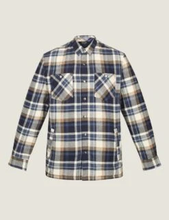 Regatta Thamos Cotton Blend Check Flannel Overshirt -Marksandspencer Sale Store thamos cotton blend check flannel shirt 12