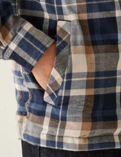 Regatta Thamos Cotton Blend Check Flannel Overshirt -Marksandspencer Sale Store thamos cotton blend check flannel shirt 7