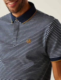 Regatta Tiver Pure Cotton Striped Tipped Polo Shirt 26 Regatta Tiver Pure Cotton Striped Tipped Polo Shirt -Marksandspencer Sale Store tiver pure cotton striped tipped polo shirt 11