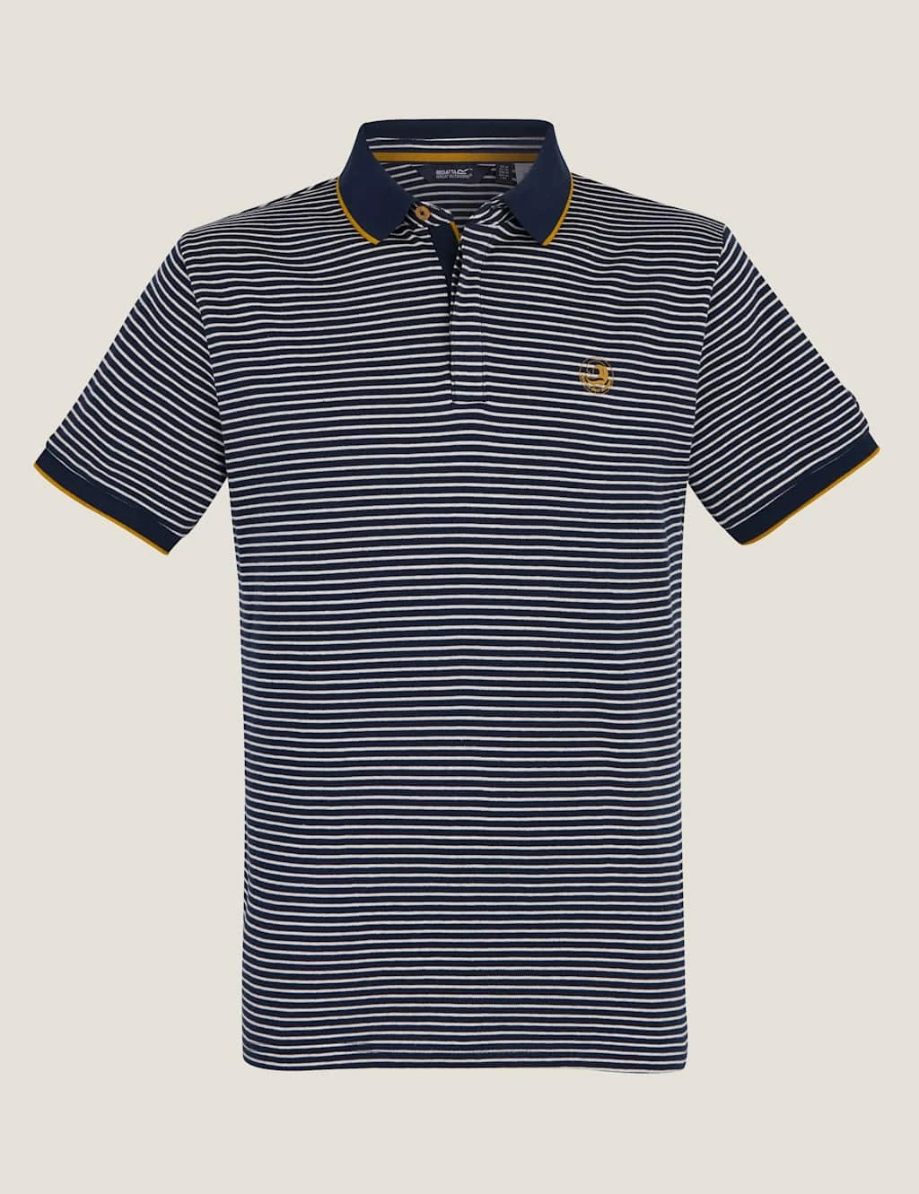 Regatta Tiver Pure Cotton Striped Tipped Polo Shirt 15 Regatta Tiver Pure Cotton Striped Tipped Polo Shirt - Image 15