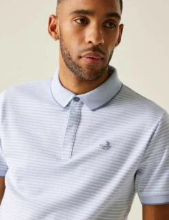 Regatta Tiver Pure Cotton Striped Tipped Polo Shirt 21 Regatta Tiver Pure Cotton Striped Tipped Polo Shirt -Marksandspencer Sale Store tiver pure cotton striped tipped polo shirt 6