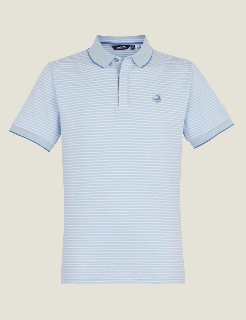 Regatta Tiver Pure Cotton Striped Tipped Polo Shirt 10 Regatta Tiver Pure Cotton Striped Tipped Polo Shirt - Image 10