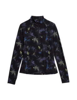 Ultraheat™ Printed Half Zip Running Top -Marksandspencer Sale Store ultraheat printed half zip running top