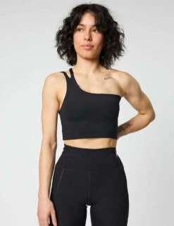 Girlfriend Collective Uma One Shoulder Non Wired Sports Bra (S-XL) -Marksandspencer Sale Store uma one shoulder non wired sports bra s xl 1 16