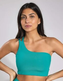 Girlfriend Collective Uma One Shoulder Non Wired Sports Bra (S-XL) -Marksandspencer Sale Store uma one shoulder non wired sports bra s xl 1 7
