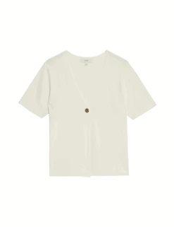 V-Neck Button Front Relaxed Cardigan -Marksandspencer Sale Store v neck button front relaxed cardigan 1