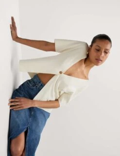 V-Neck Button Front Relaxed Cardigan -Marksandspencer Sale Store v neck button front relaxed cardigan 16